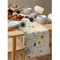 thumbnail image 6 of Retro Spring Floral Table Runner Cotton Linen 60 Inch Holiday Dresser Scarves, Botanical Flowers Summer Tablerunner for Kitchen Coffee Dining Bedroom Home Living Room Dinner Scarf Décor 13''x60'', 6 of 9