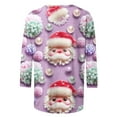 thumbnail image 4 of Bcresic Plus Size Ugly Christmas Tshirts for Womens Cute 3D Santa Shirts Trendy 3/4 Sleeve Tops Casual Crewneck Tunic Xmas Holiday Basic Tee Funny Christmas Graphic T-Shirts,#01_Gray,5X-Large, 4 of 5