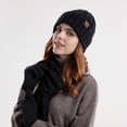 thumbnail image 2 of TMOYZQ 3 in 1 Winter Hats Scarf Gloves Set for Women & Men, Warm Thick Ribbed Chunky Cable Knit Skull Caps Neck Warmer Long Scarf Touchscreen Mittens for Cold Weather Christmas Gifts, 2 of 6