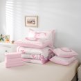 thumbnail image 6 of Castle Fairy Alphabet Bow 7pcs Bedding Comforter Set,Dreamy Princess Queen Bedding Sets Super Cozy,Monogrammed Letter Queen Sheet Sets,Lightweight Flower Room Decor,Reversible, 6 of 8