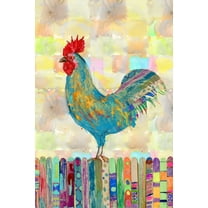 Marmont Hill Rooster on a Fence II Canvas Wall Art