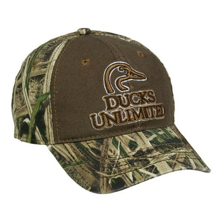 Ducks Unlimited Mossy Oak Shadow Grass Brown Hunting Hat