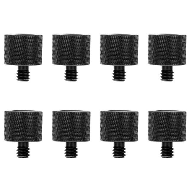 8 PCS Durable Micrófono Holder Tornillos Aleación de aluminio Suministros de Cámara (Negro)