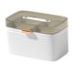 thumbnail image 4 of Organizador de manualidades, caja de almacenamiento portátil de 2 niveles con asas para escritorio L, 4 of 9
