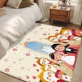 thumbnail image 4 of Japanese Wedding Area Rugs 3'x5', Washable Small Throw Rugs for Living Room Bedroom, Cute Owls Cherry Blossoms Beige Indoor Outdoor Rug Non-Slip Low Pile Carpet Runner Reversible Floor Mats, 4 of 8