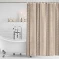 thumbnail image 4 of Brown Beige Striped Waterproof Fabric Shower Curtain,Boho Ethnic Modern Abstract Art Waterproof Fabric Shower Curtain for Bathroom Curtains Bathtubs Hotel Shower Curtains with 12 Hooks Long 72x78in, 4 of 8