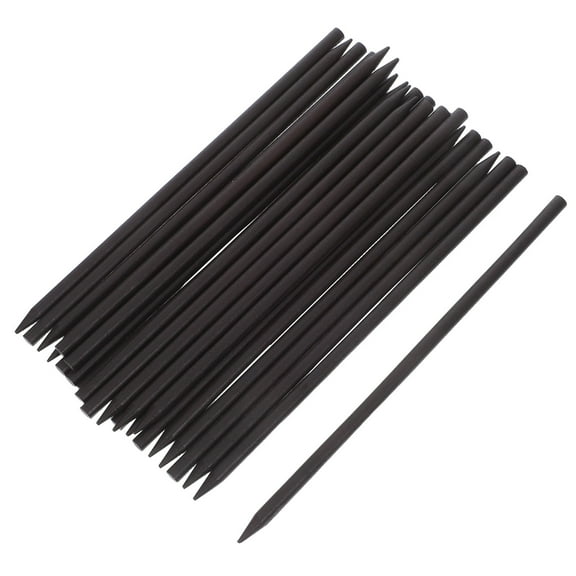 STRANDCHIC 25Pcs Simple Style Wooden Hairpins Coffee Color Daily Hair Accessories