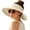 1pack-beige, variant on Foldable Wide Brim Straw Sun Hat for Women - Floppy Beach Visor with Ponytail Hole