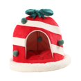 thumbnail image 4 of Cama navideña para mascotas, bonito nido semicerrado para gatos, caja de regalo navideña con forma suave, camas navideñas para gatos y perros pequeños, 4 of 8