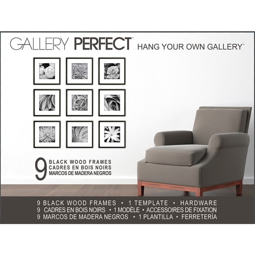 Photo 1 of *ONLY 7 FRAMES TOTAL!* Gallery Perfect 12.5 x 12.5 Black Gallery Wall Frame 9 Count
