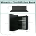 thumbnail image 4 of TokeShimi Bathroom Metal Framed Medicine Cabinets with Mirror, 24 x 36 inch Brushed Silver Wall Cabinets, Rectangle Recessed/Wall Mounted Storage Cabinets, 4 of 8