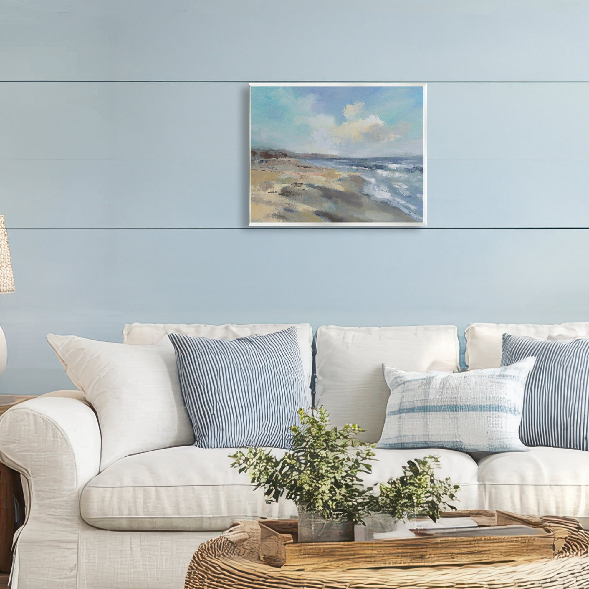 Stupell Industries Serene Morning Beach Waves Wall Plaque Art, design by Silvia Vassileva