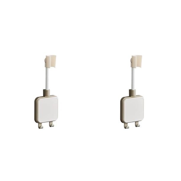 Kearding Soporte de ducha ajustable RecabLeght Universal 20mm soporte de cabezal de ducha montaje en pared para cabezal de ducha soporte de baño soporte Beige 2piezas Kearding CBP074675