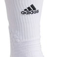 thumbnail image 3 of adidas Select Basketball Crew Socks (1 Pair) for Team Sports, Boys Girls Men Women, White/Black, X-Large, 3 of 7
