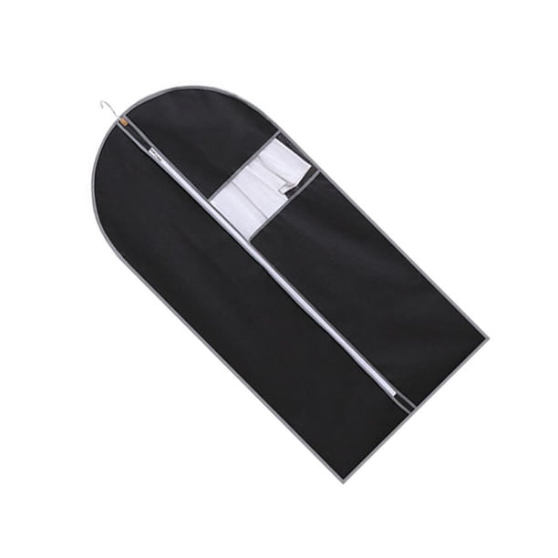 Bearachild Colgador de ropa, vestido, ropa, traje, abrigo, cubierta antipolvo, bolsa de almacenamiento para el hogar, estuche, organizador, Cubiertas para muebles de jardín Negro L