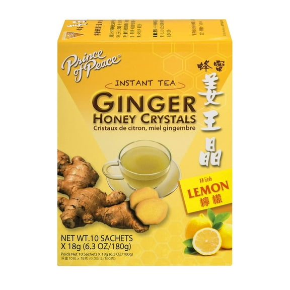 Prince of Peace - Instant Tea Ginger Honey Crystals with Lemon - 10 Sachet(s)