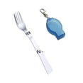thumbnail image 1 of Bewildely Cubiertos para acampar de acero inoxidable, cubiertos portátiles, lavables, suaves, plegables, para exteriores, vajilla con estuche de Cocina y Comedor 1.2mm Horquilla Azul Bewildely HA075279-10, 1 of 6