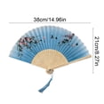 thumbnail image 2 of Paper Fan Decorations Classical Antique Style Folding Fan with Tassel for Stage Props and Wedding, 2 of 7