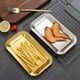 thumbnail image 2 of Plato llano rectangular de acero inoxidable 304 para barbacoa, dorado, 1 unidad, 2 of 5