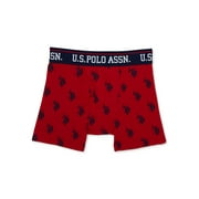 U.S. Polo Assn. Boys Cotton Tagless Underwear Boxer Briefs, 5- Pack, Sizes (S-XXL)