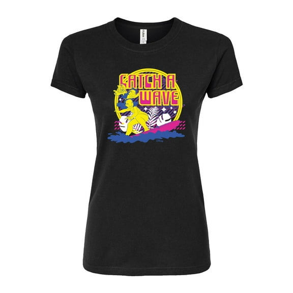 Disney - Lilo & Stitch - Catch A Wave - Juniors Fitted Graphic T-Shirt
