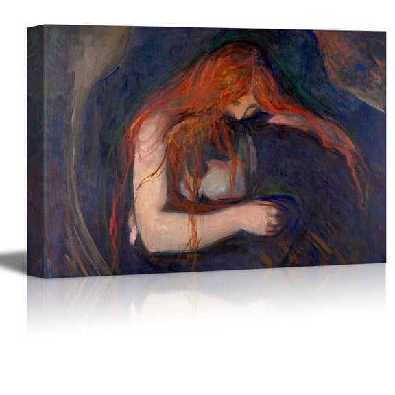 wall26 - "Vampire by Edvard Much - Canvas Art Home Art - 12x18 inches