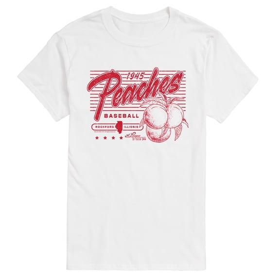 A League Of Their Own - Peaches Baseball Rockford, IL Short Sleeve Graphic T-Shirt
