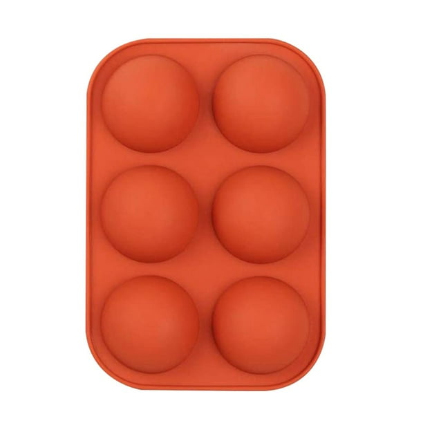 FLhrweasw Molde Antiadherente para Pastel Silicona Pequeño 6 Rejillas (rojo)