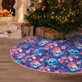 thumbnail image 5 of Fotbe Blue Skull Flower Pattern Christmas Tree Skirt, Tree Skirts Plush Christmas Decorations, Christmas Tree Skirts Xmas Decorations Holiday Party Decor-30", 5 of 6