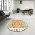 thumbnail image 3 of Ahgly Company Indoor Rectangle Contemporary Brown Abstract Area Rugs, 7' x 10', 3 of 6