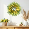 thumbnail image 5 of Summer Wreaths for Front Door, 24" Yellow Daisy Wreaths for Front Door Window Wall Wedding Farmhouse Festival Decor, Handmade Artificial Spring Summer Wreath for Home Decoration, 5 of 15
