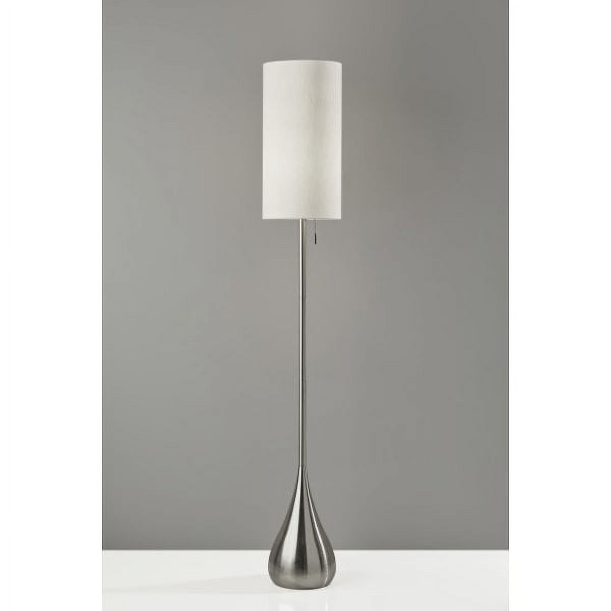 Christina Floor Lamp with a Brushed Steel Finish