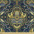 thumbnail image 2 of Ambesonne East Fabric by the Yard Upholstery, Oriental Pattern, 1 Yard, Yellow Purple, 2 of 5