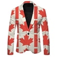 thumbnail image 1 of WILLBEST Men's Casual Suit Jacket with Canadian Maple Lightweight Comfortable Stylish for Spring Summer Fall Daily Wear M j-Red, 1 of 5