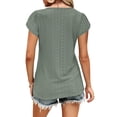 thumbnail image 3 of Camisa Casual para Mujer, Tops de Verano para Mujer, Blusa de Verano para Mujer de Jacquard, Tops de Manga Corta para Mujer, diseño de Clase Mundial, 3 of 5
