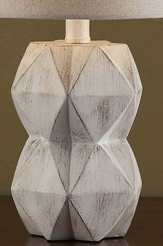 Better Homes & Gardens White Wash Faceted Faux Wood Table Lamp - image 3 of 10
