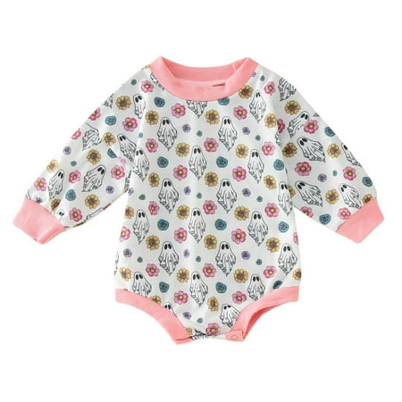 

Toddler Kids Baby Romper Girls Long Sleeves Pumpkin Jumpsuit Cloths Outfits For 9-12 Months