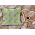 thumbnail image 2 of Floral Fluffy Throw Pillow Cushion Cover, Pastel Colored Flowers with Folk Style Effects Design Nature Print, Decorative Square Accent Pillow Case, 26" x 26", Apple Green Aqua Grey, by Ambesonne, 2 of 5