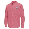 thumbnail image 2 of Men's Antigua Red Chicago Fire Ellis Tri-Blend Long Sleeve Button-Down Shirt, 2 of 3