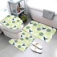 thumbnail image 3 of Bathroom Rugs Sets 3 Piece - Art Deco Hummingbird Absorbent Non Slip Bath Mats, U-Shape Toilet Lid Cover, Contour Mat, Soft Washable Shower Mats Bath Rug Mat for Bathroom Tub Toilet, 3 of 7