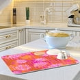 thumbnail image 4 of Iauyy Dish Drying Mat for Kitchen Counter, Super Absorbent & Hanging 16x18 / 18x24 Inch (S/M) Orange Flowers, 4 of 8