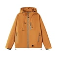 thumbnail image 4 of Cilsoka Womens Waterproof Raincoat with Hooded Lightweight Rain Jackets Windbreaker Full Zip Outdoor Running Hiking Trench Coat, 4 of 6