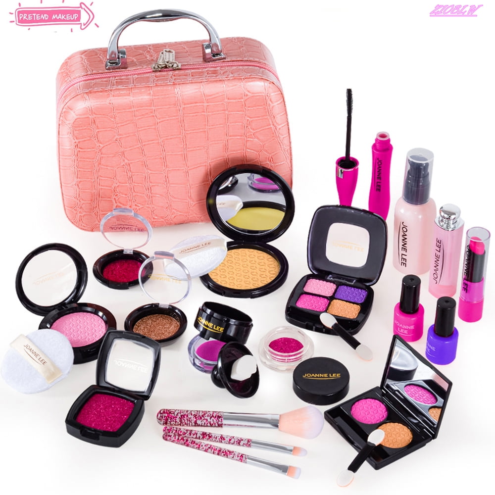 Auney 21pcs Makeup for Girls Kids Makeup Kit Girl Real Pretend Play Makeup Toy for sale online 
