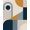 Blue, Pattern 6, variant on Design&I 8'x10' Washable Area Rug Beige Blue Geometric Balance and Design Elegant Interplay of Abstract Shapes Lines for Dining Room, Large Office, Lounge, Snag-Free