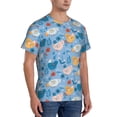 thumbnail image 2 of Vsdgher Cute Chickens and Flowers Print Men's Dry Fit Mesh Athletic Shirts Moisture Wicking Tennis T-Shirt Tops, 2 of 9