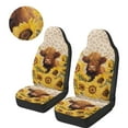 thumbnail image 3 of Uorisanigo Car Seat Covers for Front 2 Piece High Back Seat Cover Anti-Slip Sunflower Cow Leopard Print Automotive Seats Covers Decor Universal Fit for Most Cars Sedan SUVs, 3 of 7