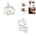 thumbnail image 2 of Elephant Pendant 16" Necklace Set Love Pearl Kit, Unisex Teens and Adults, Silver Color, 2 of 9