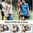 thumbnail image 4 of PortableAnd Picnic Blankets, 3 Layer Soft Fleece Blanket for Beach,Camping on Grass, Waterproof, Sandproof, Best Gift for Couple & Families, Black and Gray Checkered Black & Gray Checkered, 4 of 7