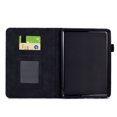 thumbnail image 4 of Embossed Folio Flip Smart Case for Kindle Paperwhite (11th Generation) 2021, Premium PU Leather Kickstand Card Slots Magnetic Auto Sleep / Wake with Pen Slot Case for Paperwhite 2021, Black, 4 of 5