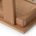 thumbnail image 3 of WestinTrends Ashore Outdoor HDPE 48" Modern Backless Patio Bench, Teak, 3 of 16